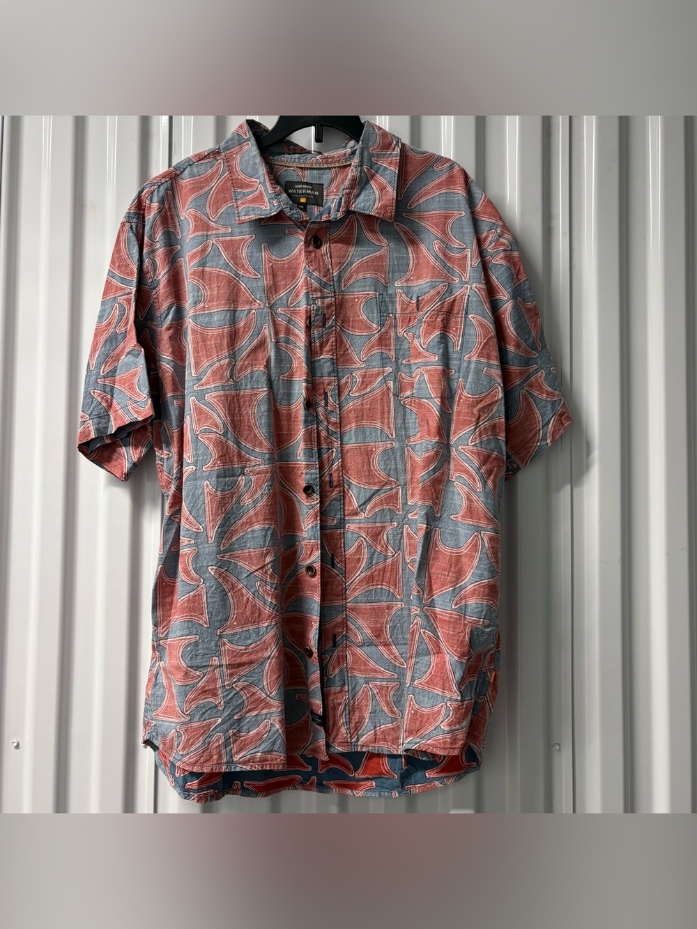 Quiksilver waterman tailored fit aloha Short-Sleeve Button Shirt